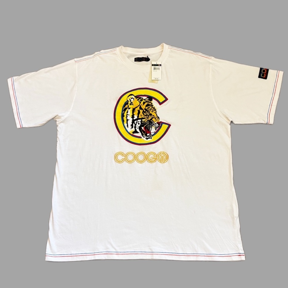 Coogi Men’s 4XL T-Shirt with Embroidered Tiger and Logo on Front NWT